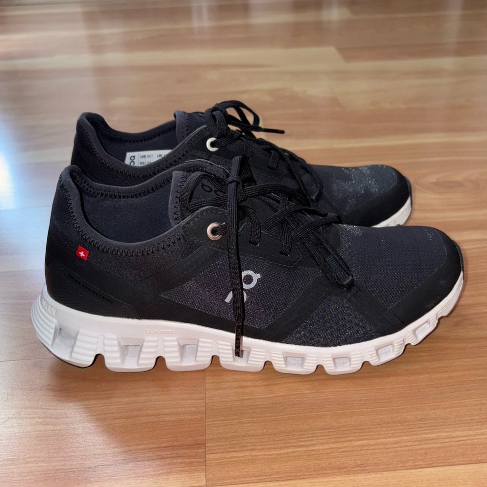 On Cloud X 3 AD Black Mesh Ultra Lightweight Athletic Running Sneakers Size 7 - Picture 6 of 16